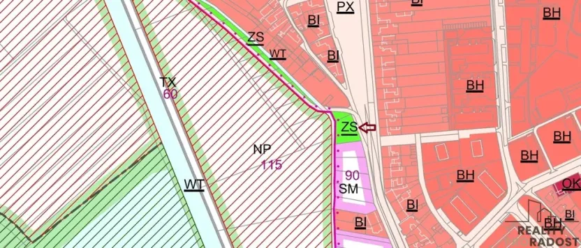 Prodej zahrady, Chropyně, 380 m2