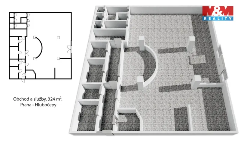 Prodej obchodního prostoru, Praha, Trnkovo náměstí, 324 m2