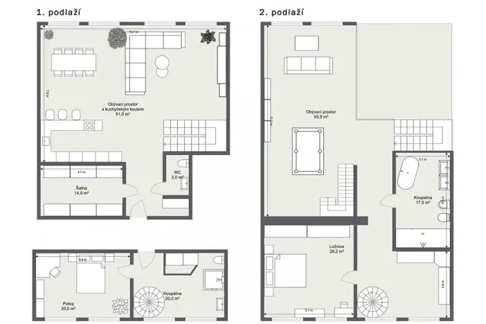Prodej atypického bytu, Praha - Smíchov, Křížová, 428 m2