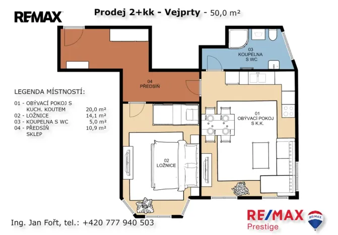 Prodej bytu 2+kk, Vejprty, Úzká, 58 m2