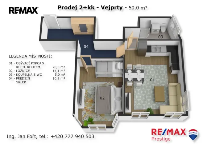 Prodej bytu 2+kk, Vejprty, Úzká, 58 m2