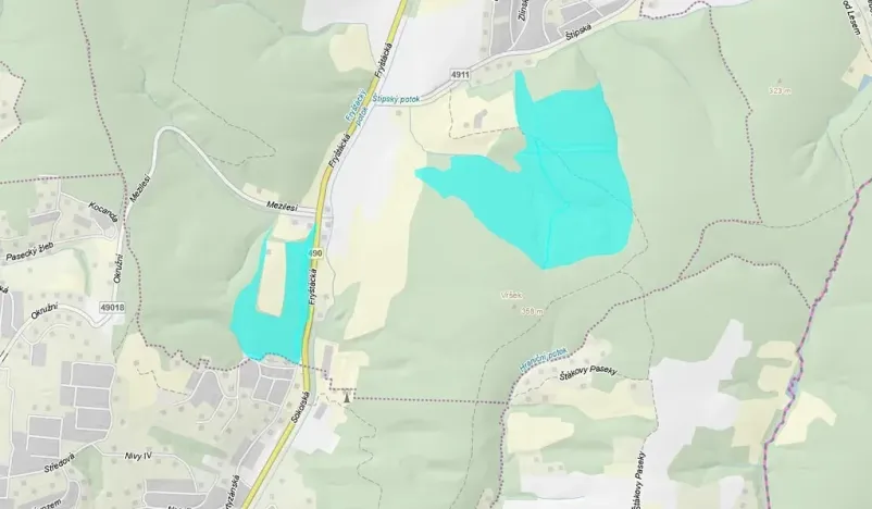 Dražba lesa, Zlín, 707167 m2