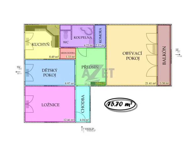 Prodej bytu 3+1, Ostrava - Zábřeh, Hulvácká, 75 m2