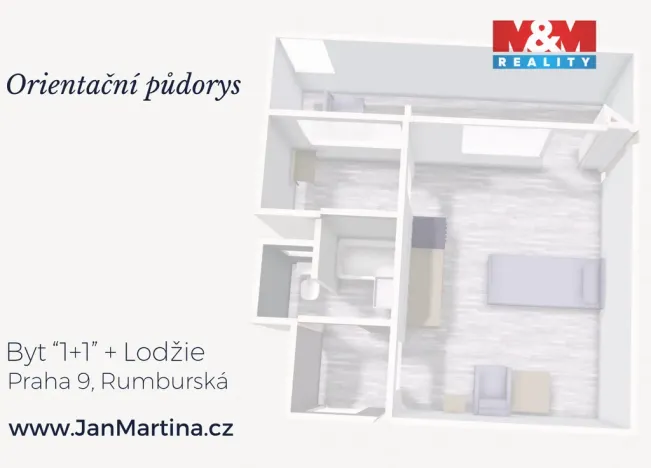 Prodej bytu 1+1, Praha - Střížkov, Rumburská, 26 m2