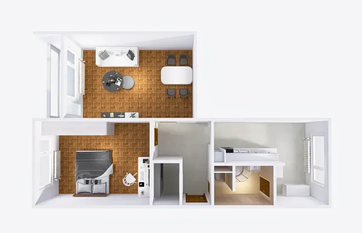 Pronájem bytu 2+1, Liberec, Na Pískovně, 58 m2