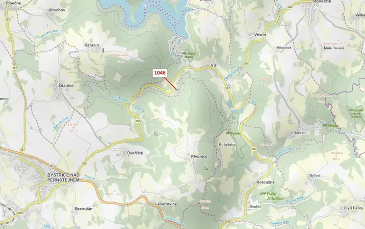 Dražba lesa, Vír, 2432 m2