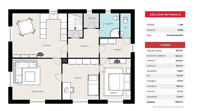 Prodej bytu 4+kk, Úvaly, Kollárova, 97 m2