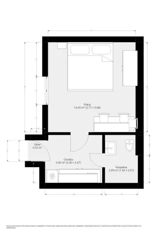Pronájem bytu 1+1, Brno - Židenice, Bubeníčkova, 25 m2