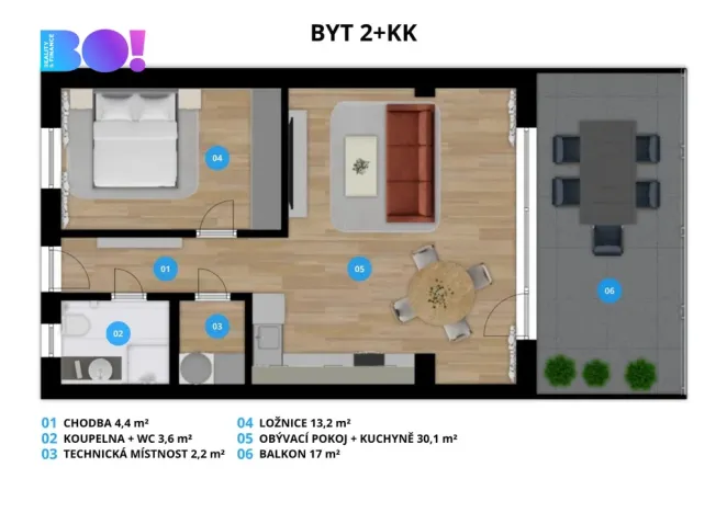 Prodej apartmánu, Soběšovice, 70 m2