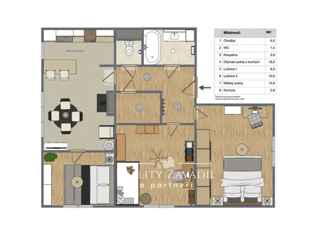 Prodej bytu 4+kk, Velké Popovice, Na Dlaskově, 88 m2