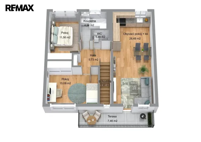 Prodej bytu 3+kk, Popůvky, Horní, 73 m2