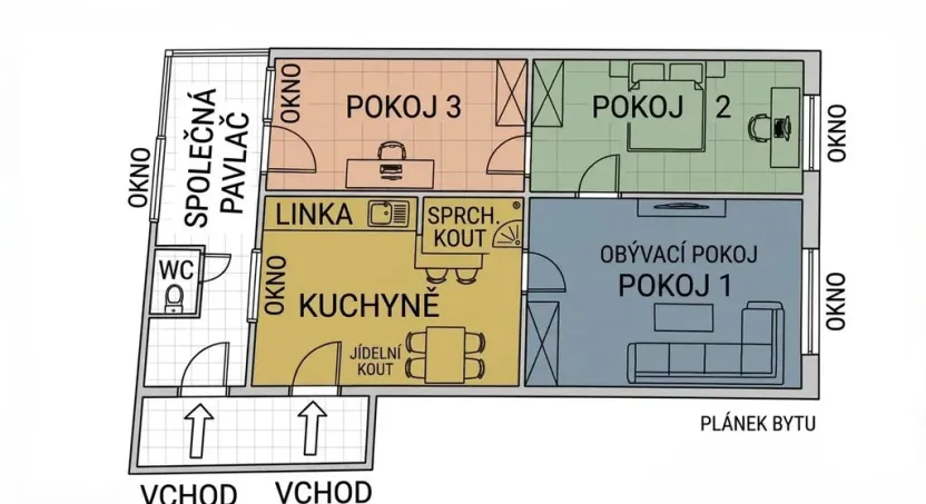 Pronájem bytu 3+1, Praha - Nové Město, Žitná, 90 m2