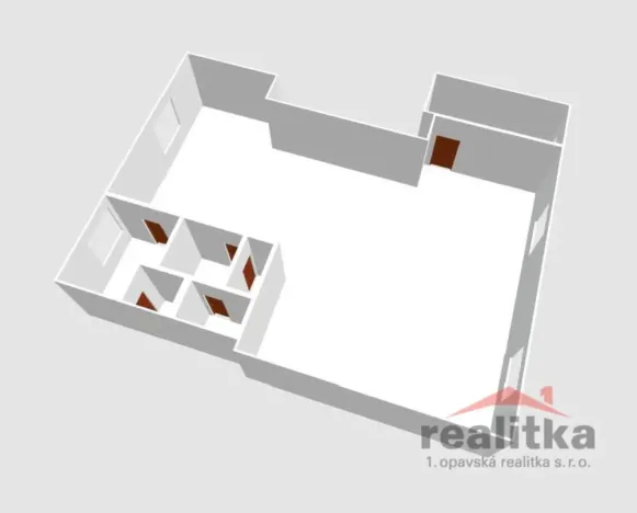 Pronájem kanceláře, Opava - Město, U Fortny, 144 m2