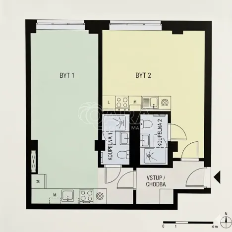 Pronájem bytu 1+kk, Praha - Vršovice, Ruská, 26 m2