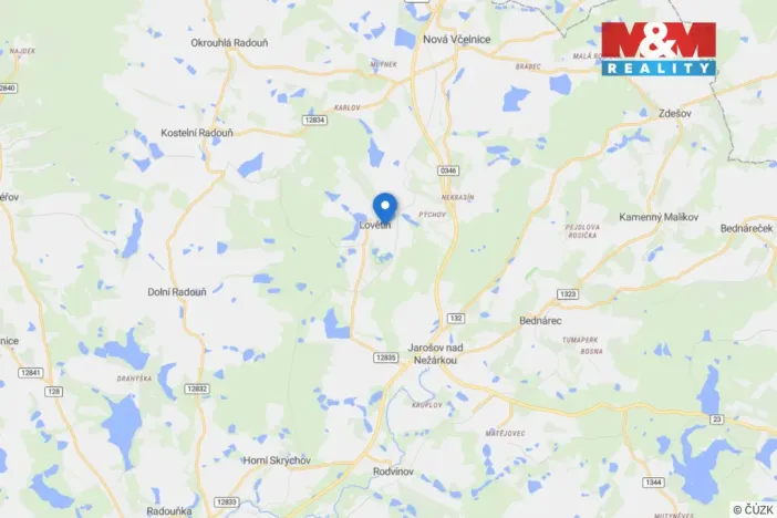 Prodej pozemku pro bydlení, Jarošov nad Nežárkou - Lovětín, 1456 m2