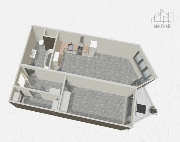 Pronájem bytu 2+kk, Praha - Hlubočepy, Ondrákové, 52 m2