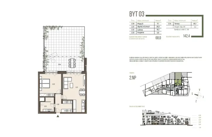 Prodej bytu 2+kk, Železná Ruda, 63 m2