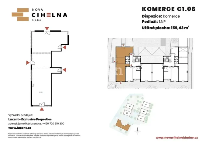 Prodej obchodního prostoru, Kladno, 159 m2