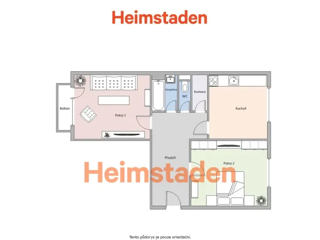 Pronájem bytu 2+1, Havířov - Město, Beethovenova, 55 m2