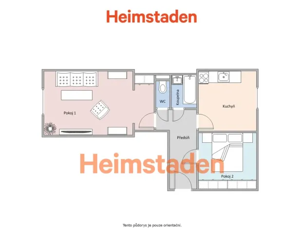Pronájem bytu 2+1, Havířov - Město, Beethovenova, 56 m2