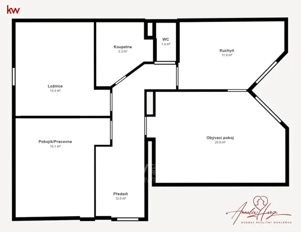 Pronájem bytu 3+1, Praha - Šeberov, Pod vsí, 81 m2