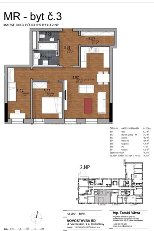 Pronájem bytu 3+kk, Kladno, Vrchlického, 82 m2