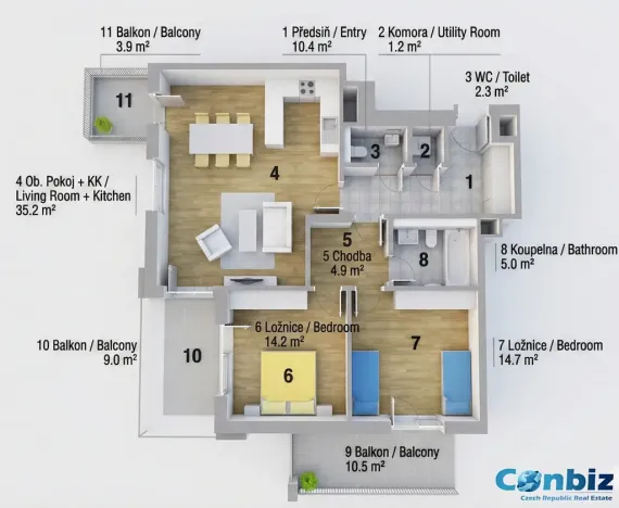 Prodej bytu 3+kk, Praha - Modřany, Zlochova, 87 m2