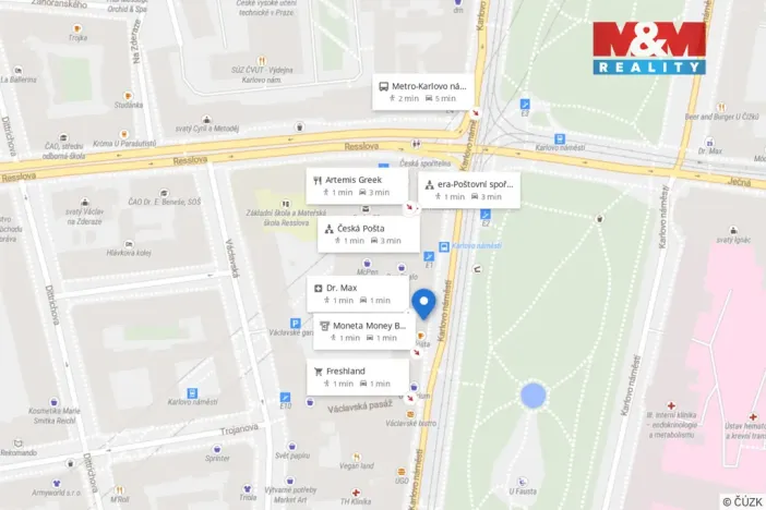 Pronájem obchodního prostoru, Praha - Nové Město, Karlovo náměstí, 18 m2