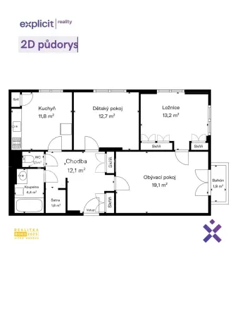 Pronájem bytu 3+1, Zlín, Bratří Jaroňků, 78 m2
