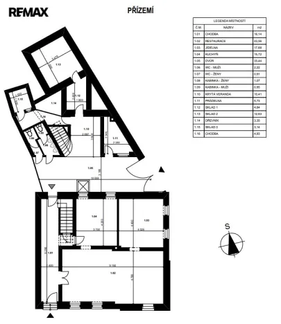 Pronájem restaurace, Hořice, Čechova, 340 m2