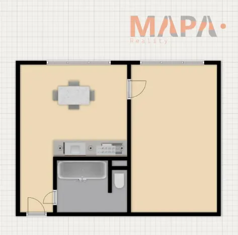 Pronájem bytu 1+1, Jirkov, Na Borku, 35 m2