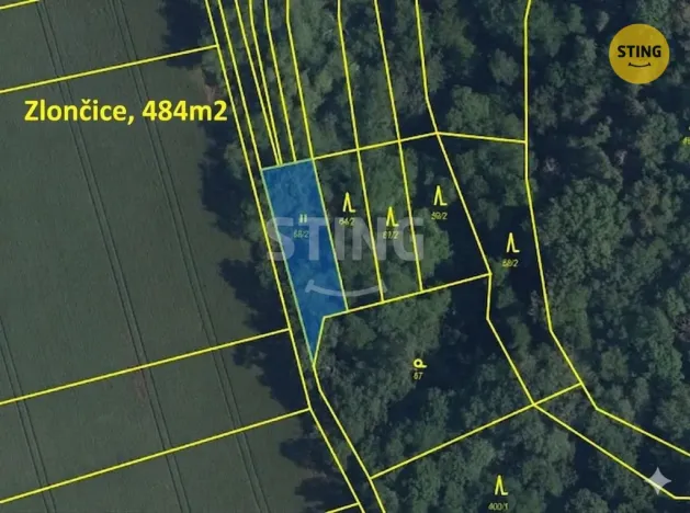 Prodej pole, Zlončice, 1071 m2