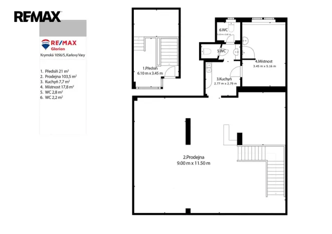 Prodej obchodního prostoru, Karlovy Vary, Jugoslávská, 142 m2