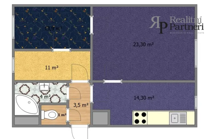 Prodej bytu 3+1, Ostrava, Olešní, 70 m2