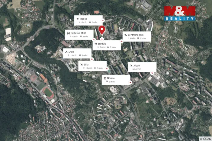 Prodej bytu 1+kk, Ústí nad Labem - Severní Terasa, Glennova, 19 m2