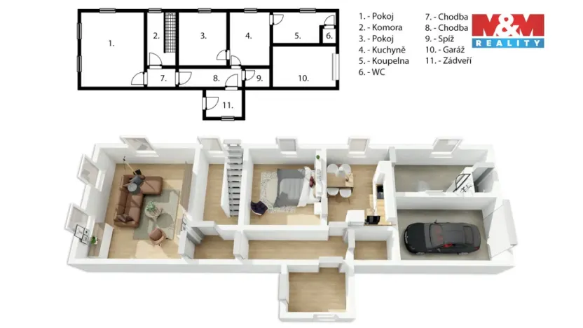 Prodej zemědělské usedlosti, Borek - Želejov, 90 m2
