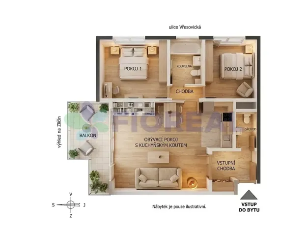 Prodej bytu 3+kk, Praha - Zličín, Vřesovická, 85 m2