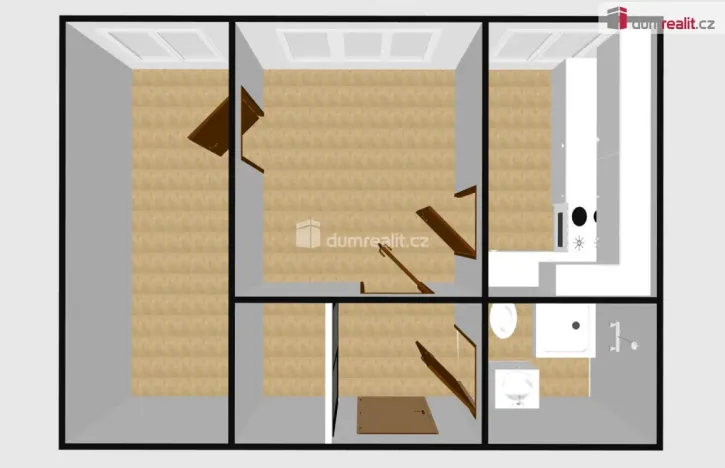Pronájem bytu 2+1, Břeclav - Charvátská Nová Ves, Na Valtické, 43 m2