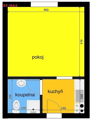 Pronájem bytu 1+kk, Poděbrady, Za Mlékárnou, 28 m2