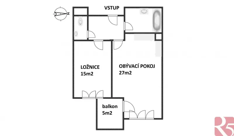 Pronájem bytu 2+kk, Praha - Žižkov, V zahrádkách, 55 m2