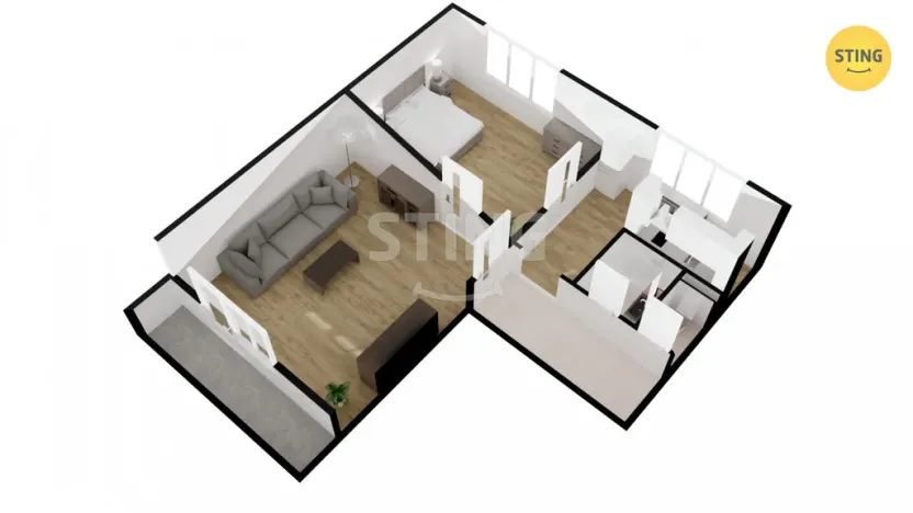 Pronájem bytu 2+1, Mělník, Oldřicha Wenzla, 53 m2