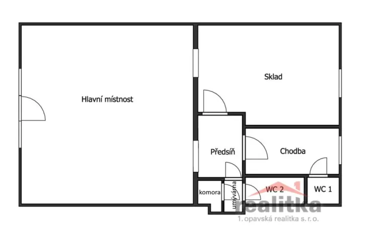 Pronájem obchodního prostoru, Opava - Předměstí, Hauerova, 54 m2