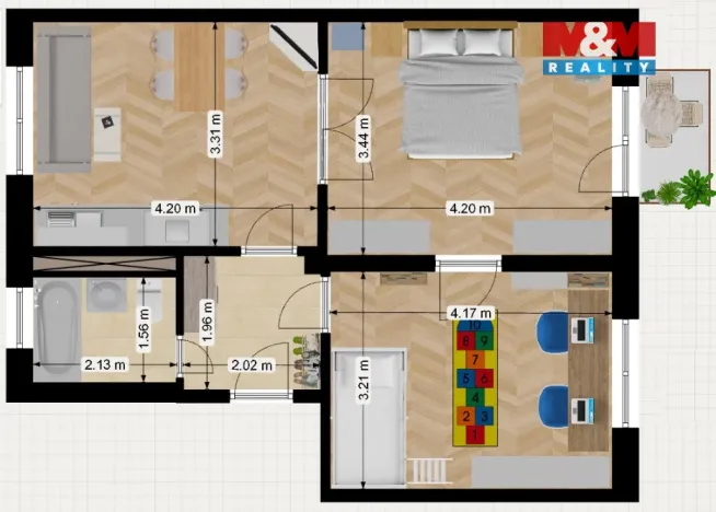 Prodej bytu 2+1, Praha - Podolí, Jeremenkova, 50 m2