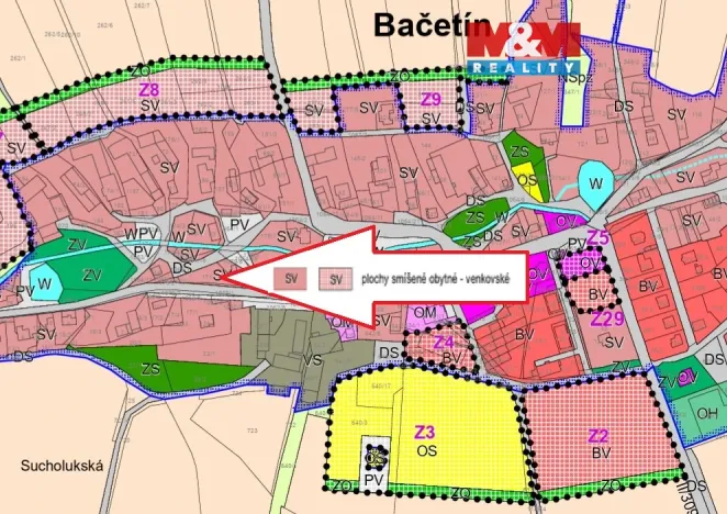 Prodej pozemku pro bydlení, Bačetín, 1122 m2