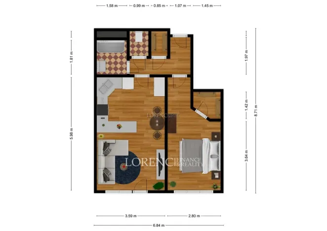 Prodej bytu 2+kk, Praha - Kbely, Herlíkovická, 50 m2