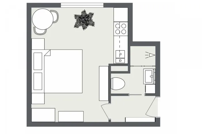 Pronájem bytu 1+kk, Ostrava - Poruba, Sokolovská, 25 m2
