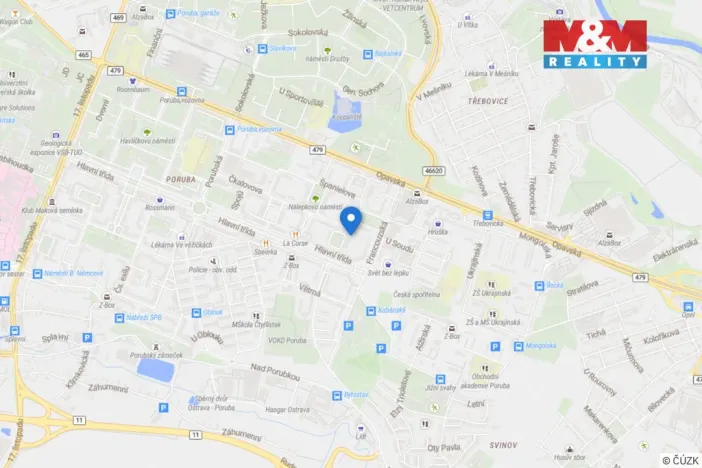 Pronájem bytu 2+1, Ostrava - Poruba, Čkalovova, 58 m2