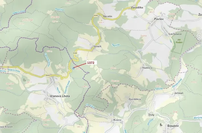 Dražba lesa, Vranová Lhota, 5978 m2