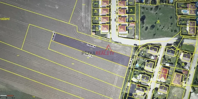 Prodej pozemku pro bydlení, Zlatníky-Hodkovice, Za Brankou, 1758 m2