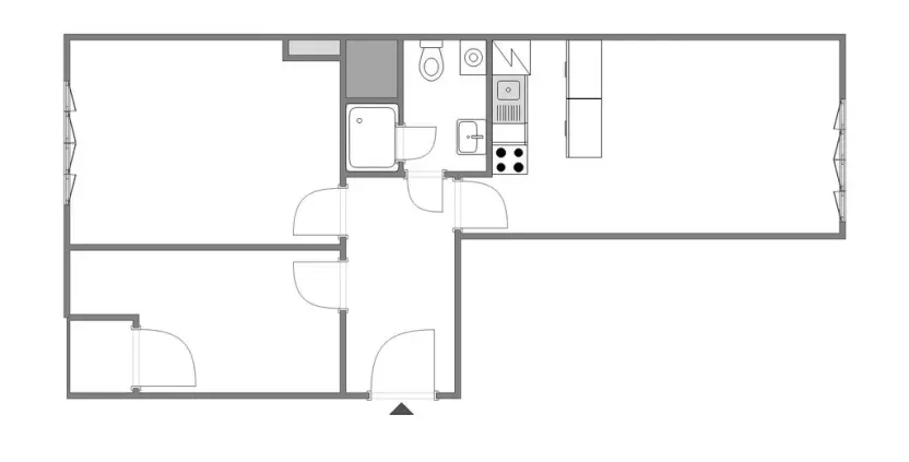 Pronájem bytu 3+kk, Praha - Podolí, Jeremenkova, 53 m2